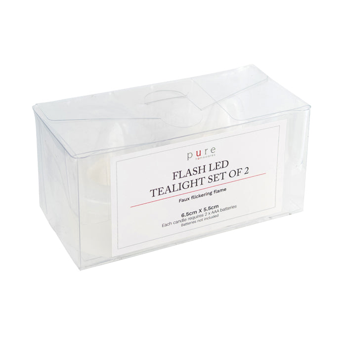 Flash LED Tealight 6.5cm Set of 2