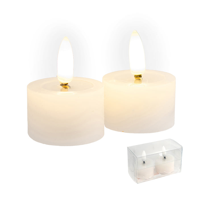 Flash LED Tealight 4cm Set of 2