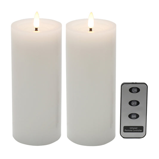 LED Pillar Candle Set of 2 w/ Remote