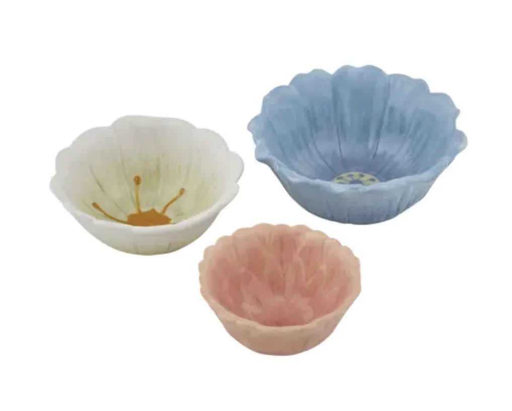 Flora Ceramic Bowls - Set of 3 - Assemble