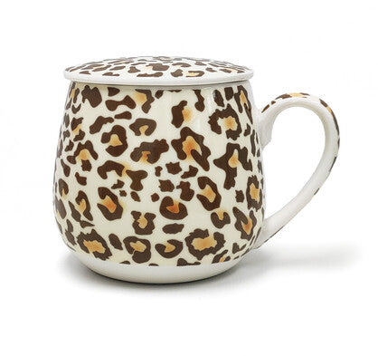 Tea Infuser Mug - Leopard - Deb's Hidden Treasures