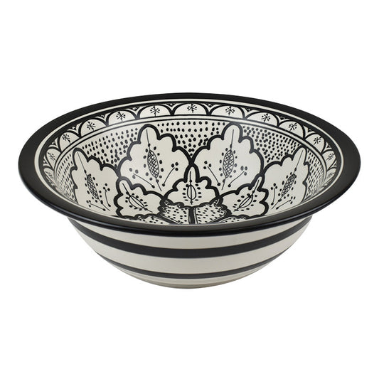 Aleah Ceramic Bowl Large - Black and White - Assemble