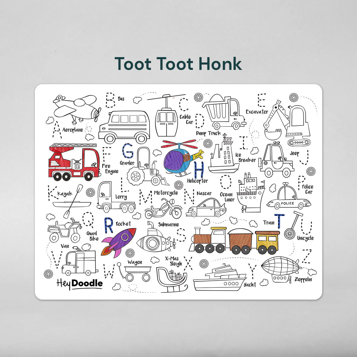 Hey Doodle Toot Toot Honk Mat - Deb's Hidden Treasures