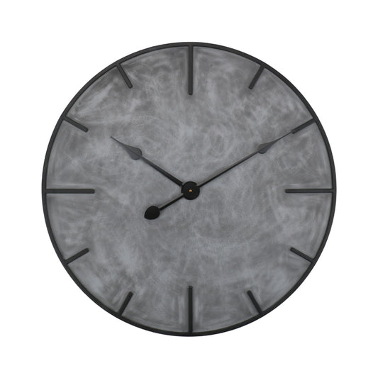 Tallow Grey Face Metal Wall Clock - Deb's Hidden Treasures