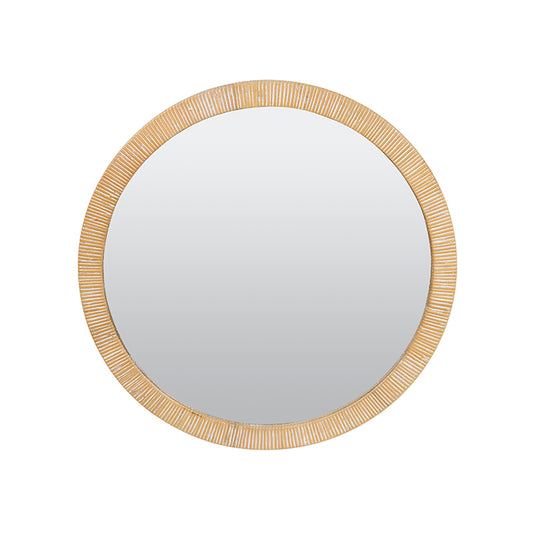 Tamara Rattan Round Wall Mirror 56cm - Pure Homewares