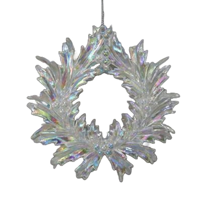 Iridescent Christmas Wreath - Clear