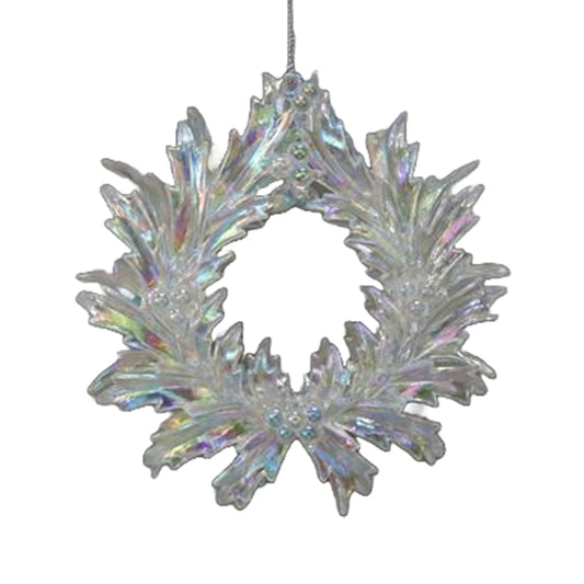 Iridescent Christmas Wreath - Clear