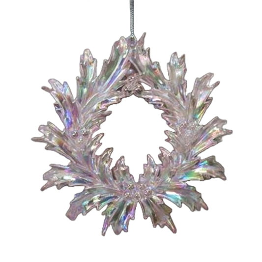Iridescent Christmas Wreath - Pink