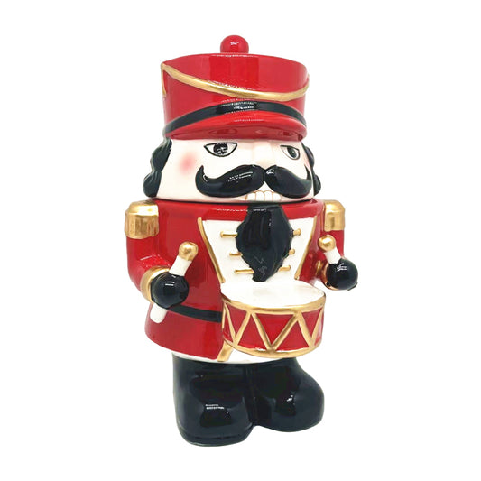 Red Christmas Nutcracker Jar Small