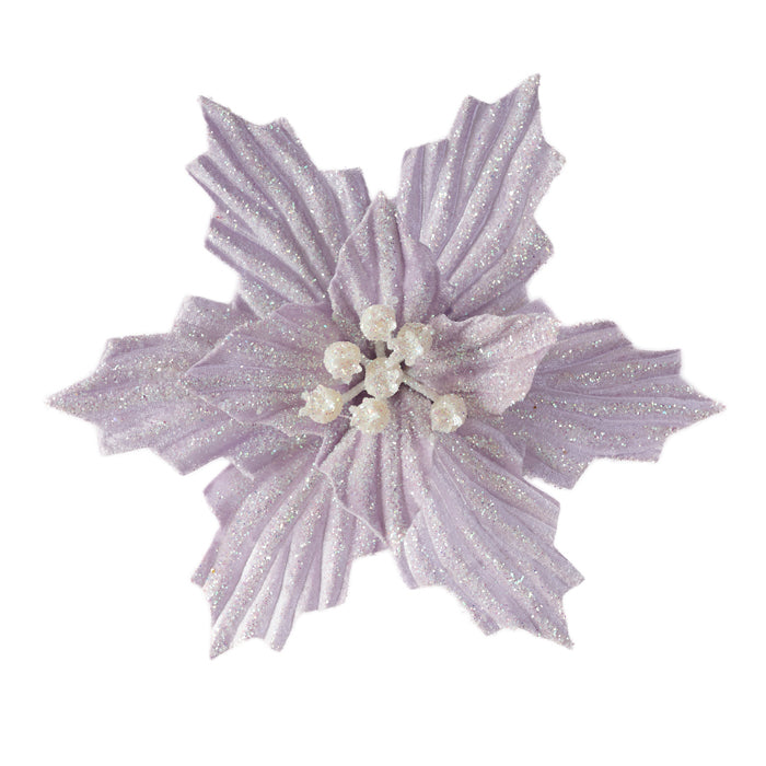 Clip-On Poinsettia - Matt Lavender
