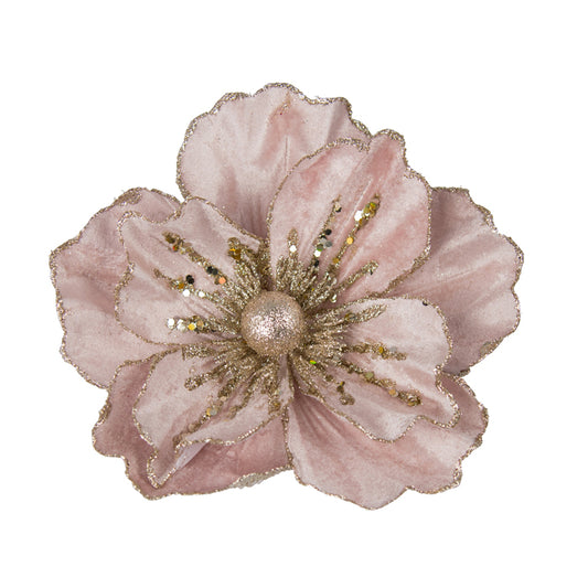 Clip-On Magnolia - Pink w/ Gold Centre