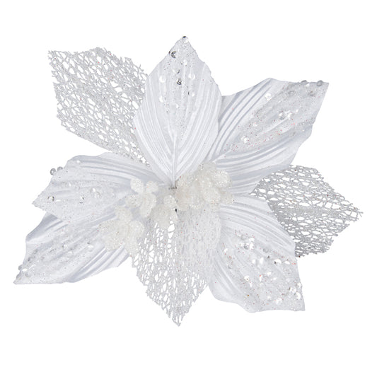 Clip-On Pansettia - White/Sheer