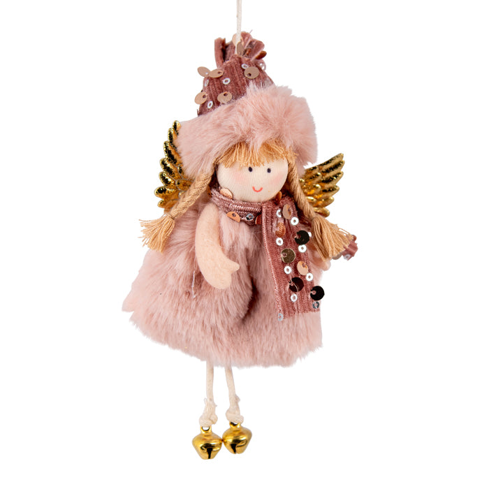 Pink Christmas Angel Decoration