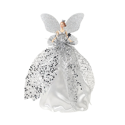 Angel Christmas Tree Topper - Silver