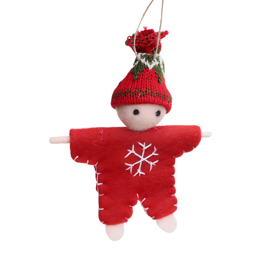 Red/White Boy Christmas Tree Decoration