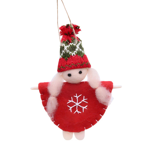 Red/White Girl Christmas Tree Decoration