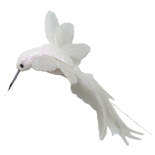 Hummingbird on Stick - White