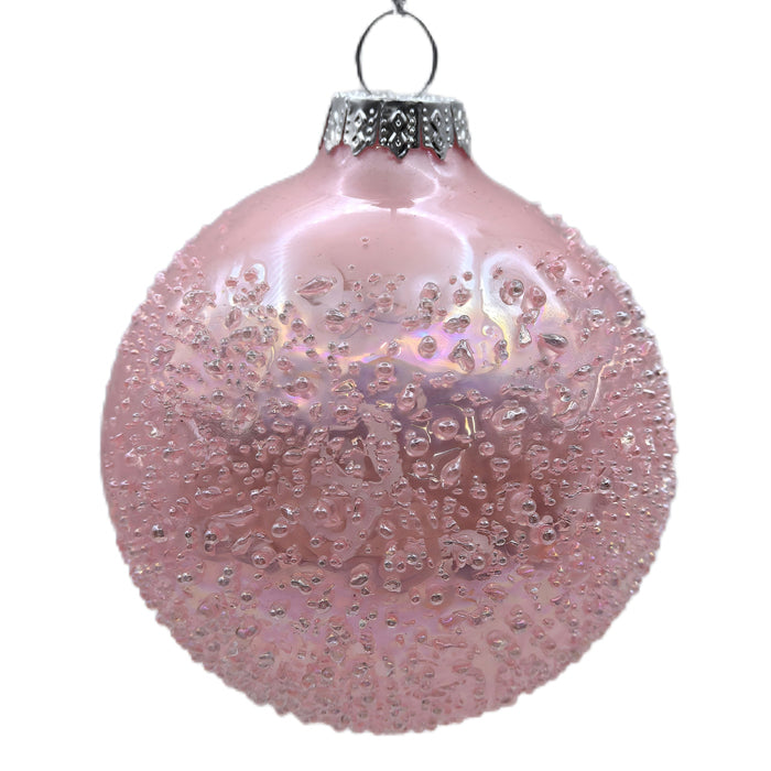 Glass Bauble Christmas Decoration - Pink