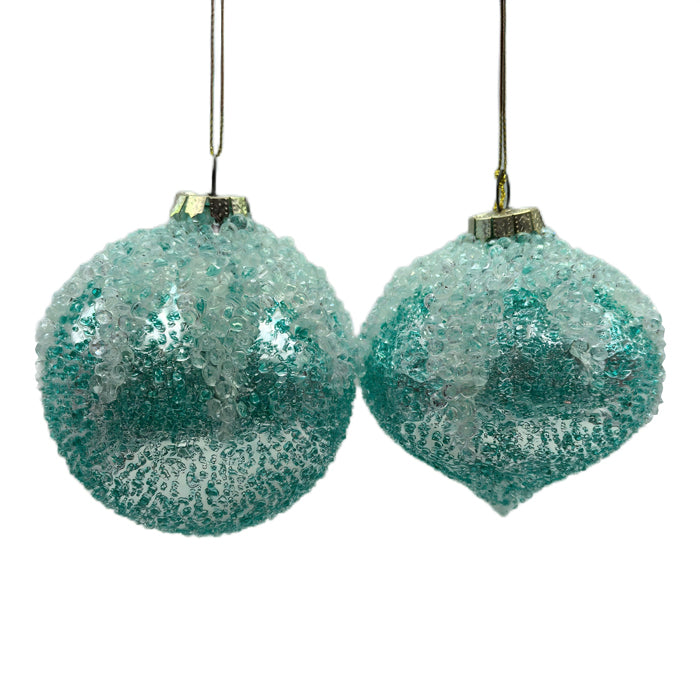 Glass Bauble Christmas Decoration - Tiffany