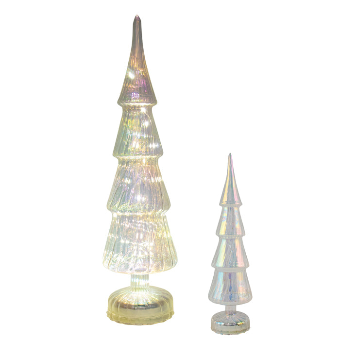 Glass Tree Christmas Decoration - Iridescent