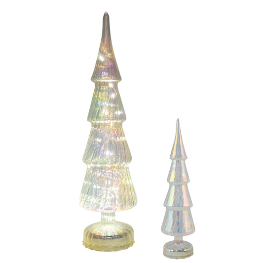Glass Tree Christmas Decoration - Iridescent