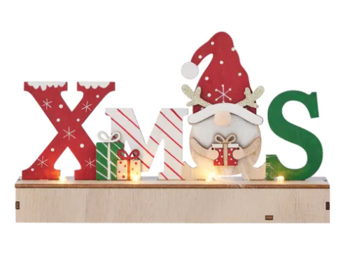 LED Xmas Sign with Santa