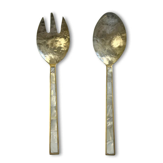 Eden Gold/Pearl Salad Server - Set 2