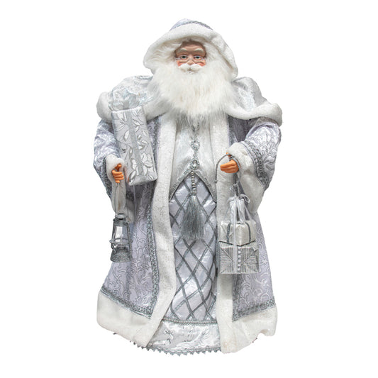 Santa Christmas Decoration w/ Parcels - Silver