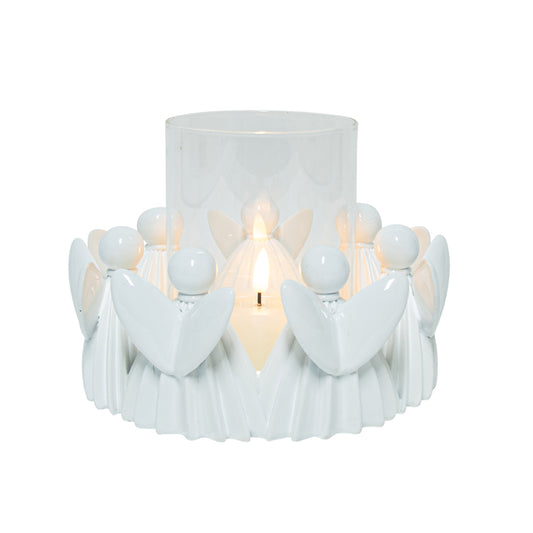 White Angel Resin Christmas Hurricane