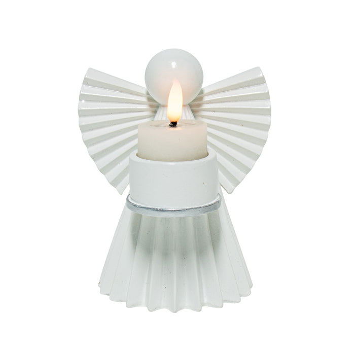 White Angel Christmas Geometric Angel Votive