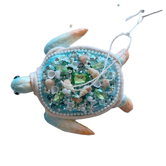 Hanging Resin Turtle - Coral