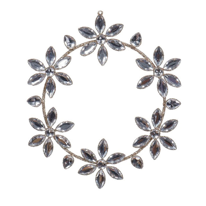 Christmas Flower Wreath - Silver