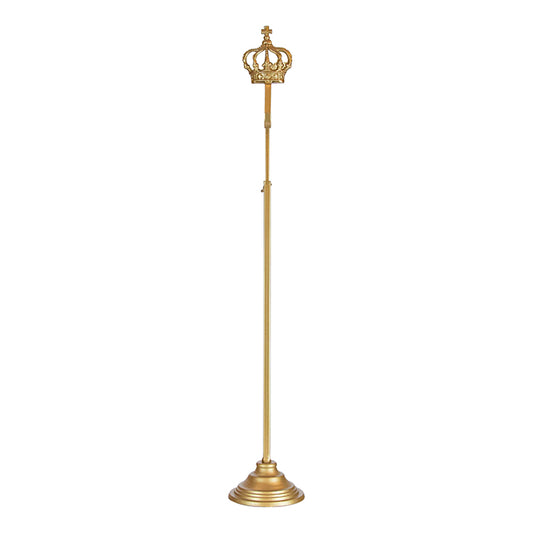 Metal Crown Wreath Stand - Gold