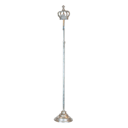 Metal Crown Wreath Stand - Silver