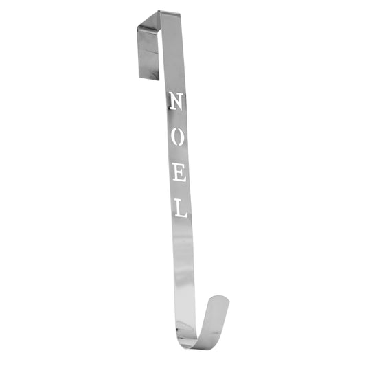 Metal Noel Wreath Hanger - Silver