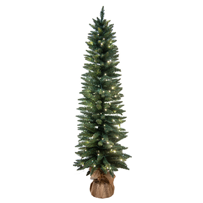 Burlap Christmas Tree with LEDs - 150 Lights/150cm