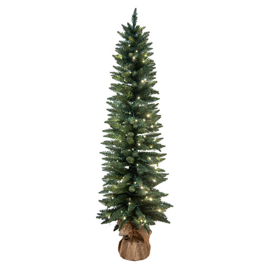 Burlap Christmas Tree with LEDs - 150 Lights/150cm