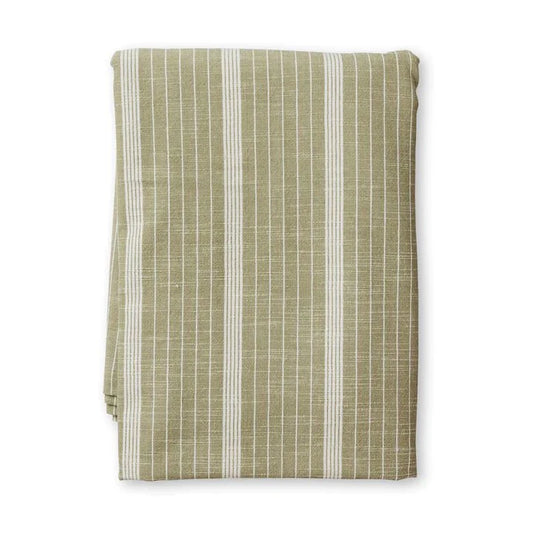 Abel Green Stripe Tablecloth - Deb's Hidden Treasures