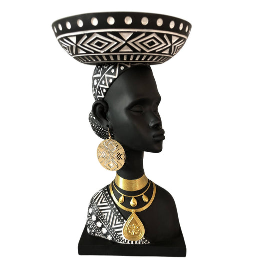 Aza Tray African Figurine (Left) - 35cm - Deb's Hidden Treasures