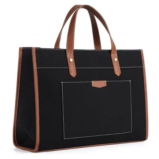 Dolce Black/Tan Vegan Leather Handbag - Vera May