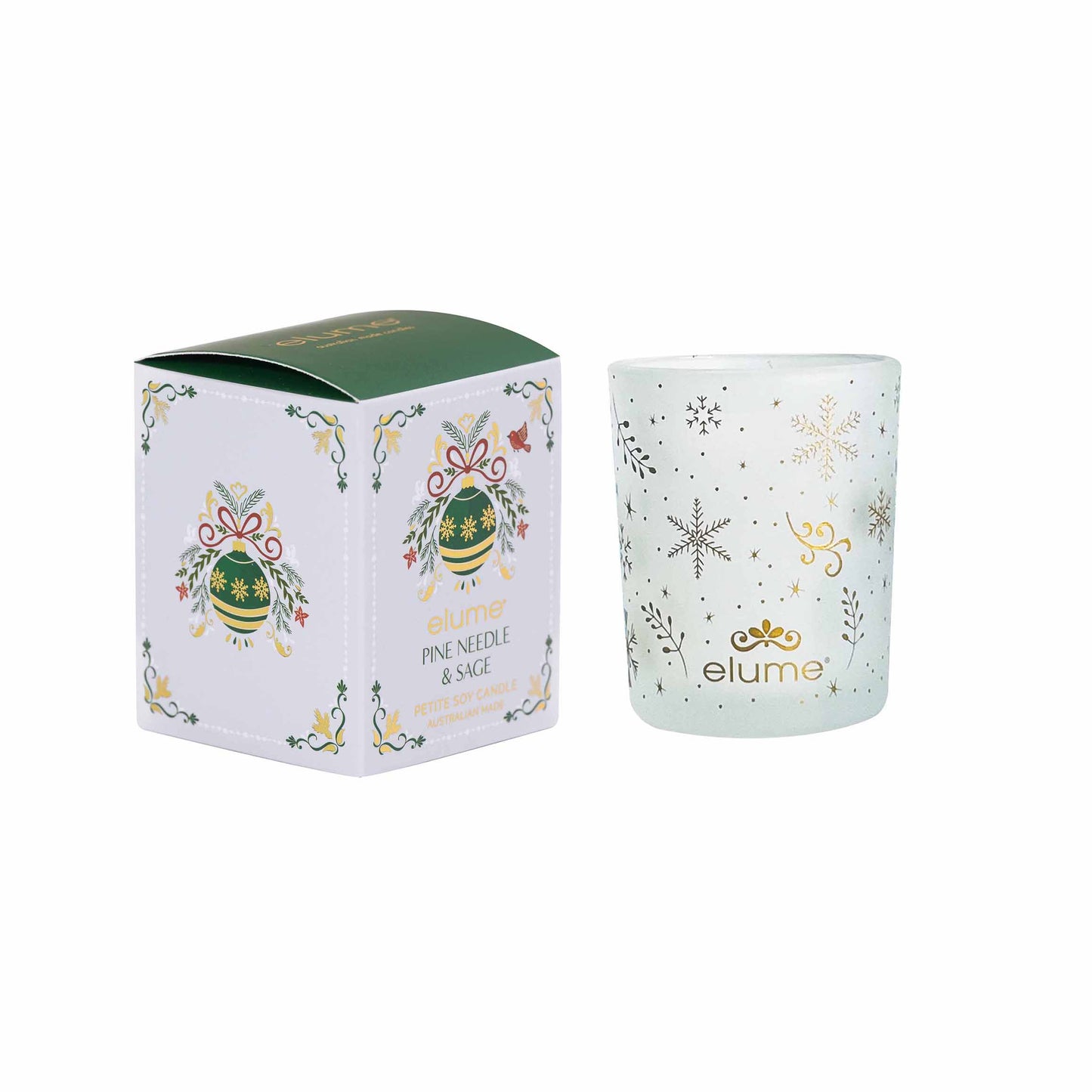 Petite Christmas Soy Candle - Pine Needle & Sage