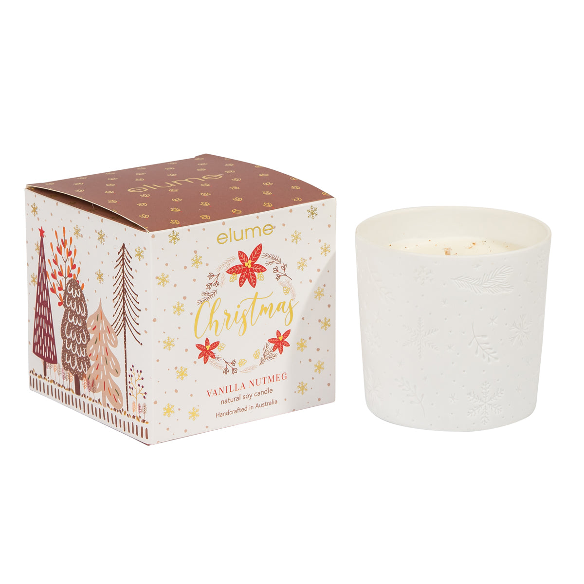 Elegant Christmas 200g Soy Candle - Vanilla Nutmeg