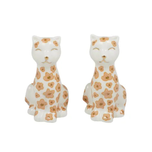 Cissy Ceramic Cat Salt & Pepper Shakers - Set of 2 - Deb's Hidden Treasures