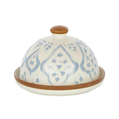 Aleah Ceramic Cheese/Butter Dome - Blue - Deb's Hidden Treasures