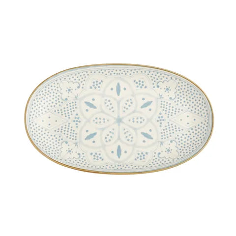 Aleah Ceramic Oval Dish - Blue - Deb's Hidden Treasures