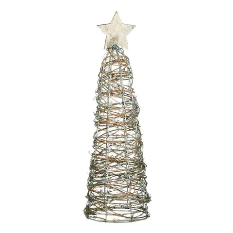 Twig/Metal Cone LED Christmas Tree - Various Sizes