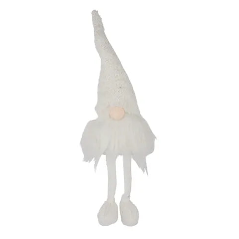 Dangly Christmas Gnome - White