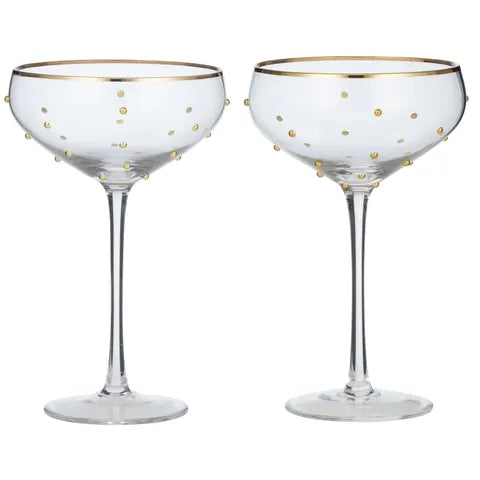 Gimlet Coupe Glass Gold - Set of 2