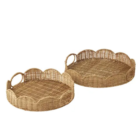 Pettine Rattan Trays - Set of 2