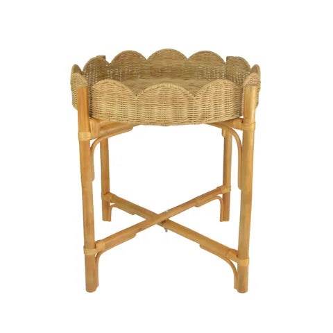 Pettine Rattan Side Table - Natural